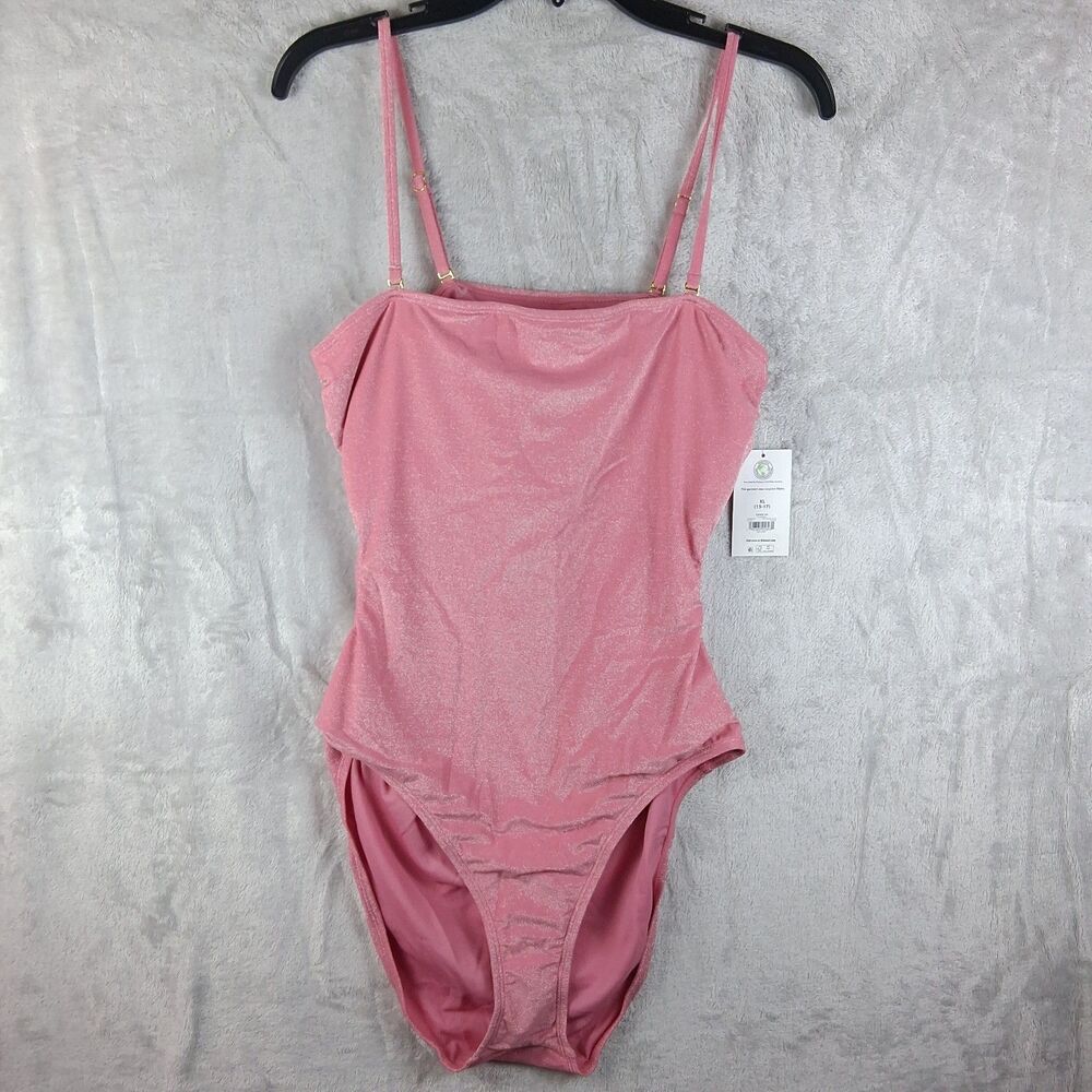 No Boundaries Cut out 1 Pc Swimsuit Plumeria Womens Size X-Large (15-17) NWT